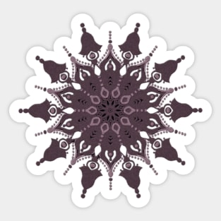 Hang on prettily purplish brown Mandala Sticker